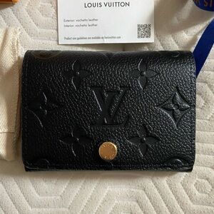 Louis Vuitton Black Monogram Empreinte leather Business Card Holder
